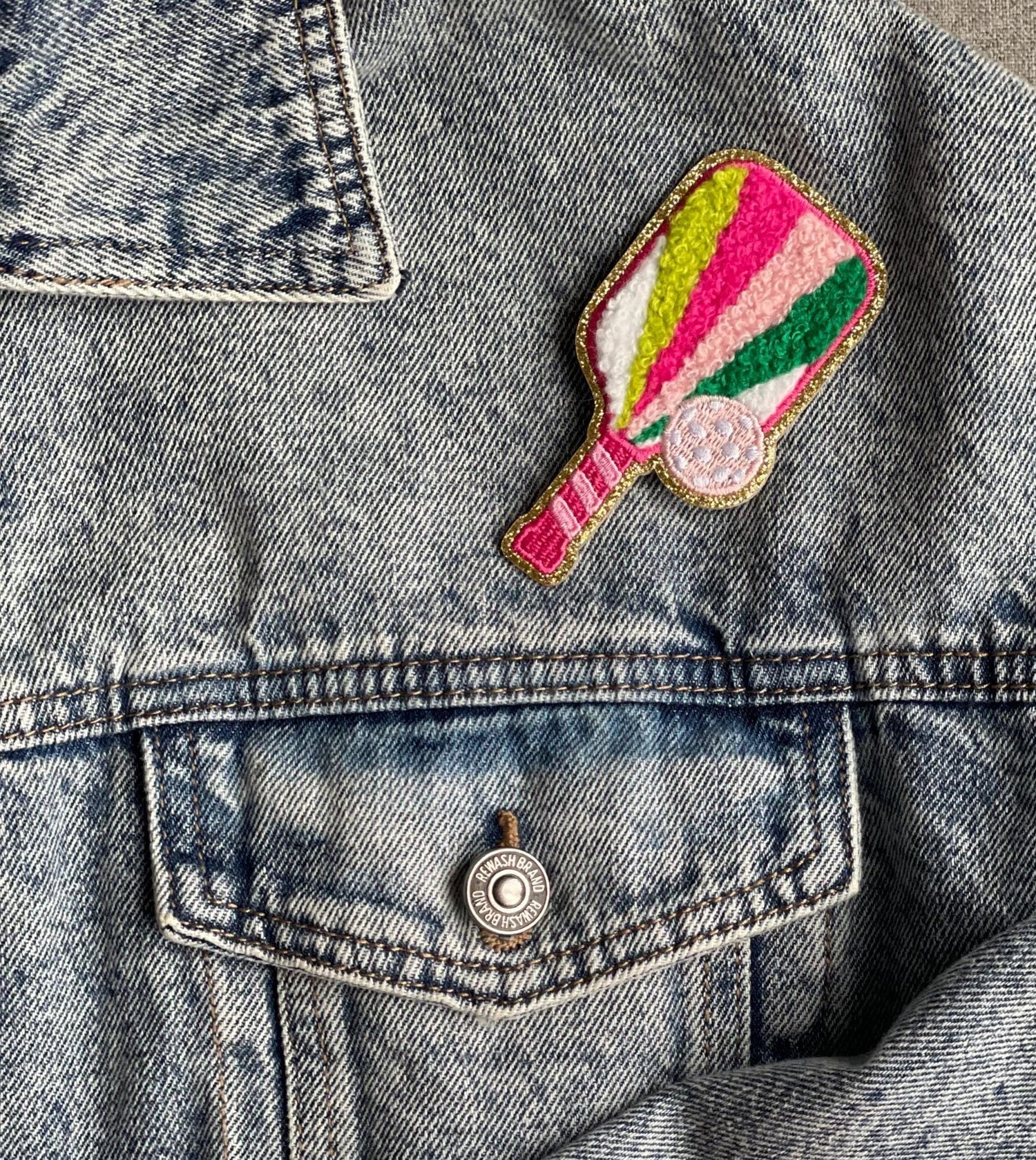 Pickleball Patch | Peel Stick, Sew On, Iron On