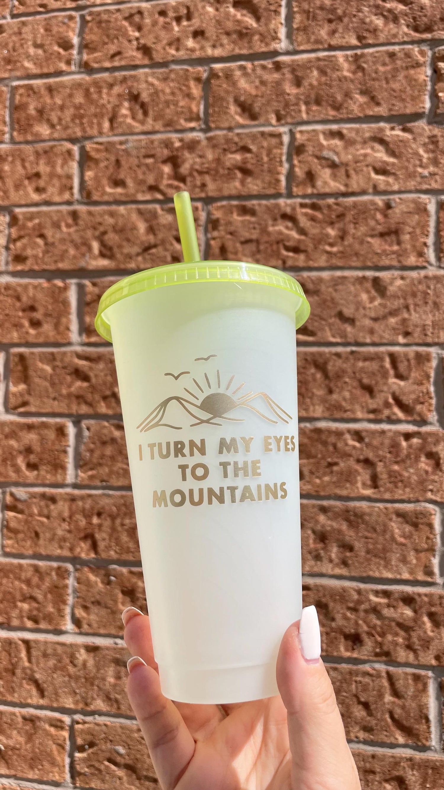 Psalm 121 Tumbler | Colour Changing Mountain Sunrise Cup (24oz)