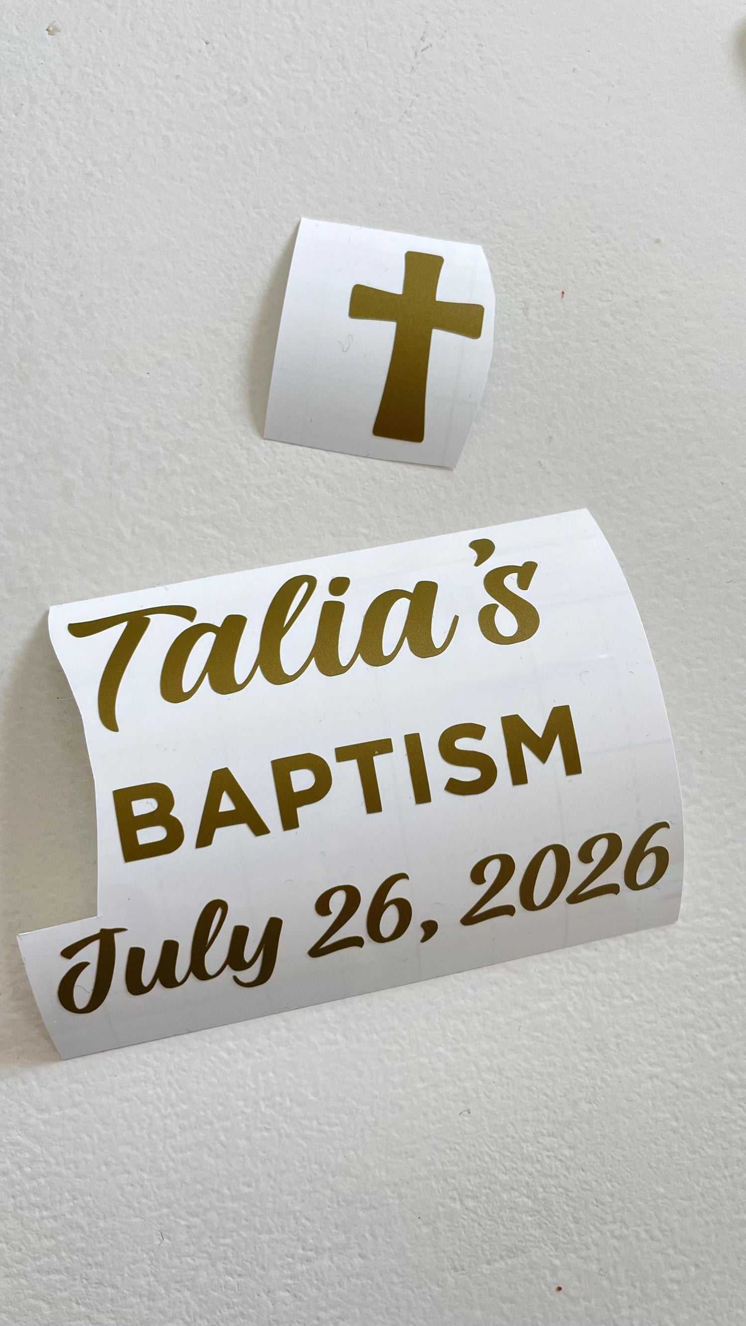 Personalized Bible Decal | Custom Vinyl Name Sticker for Baptism, Christening