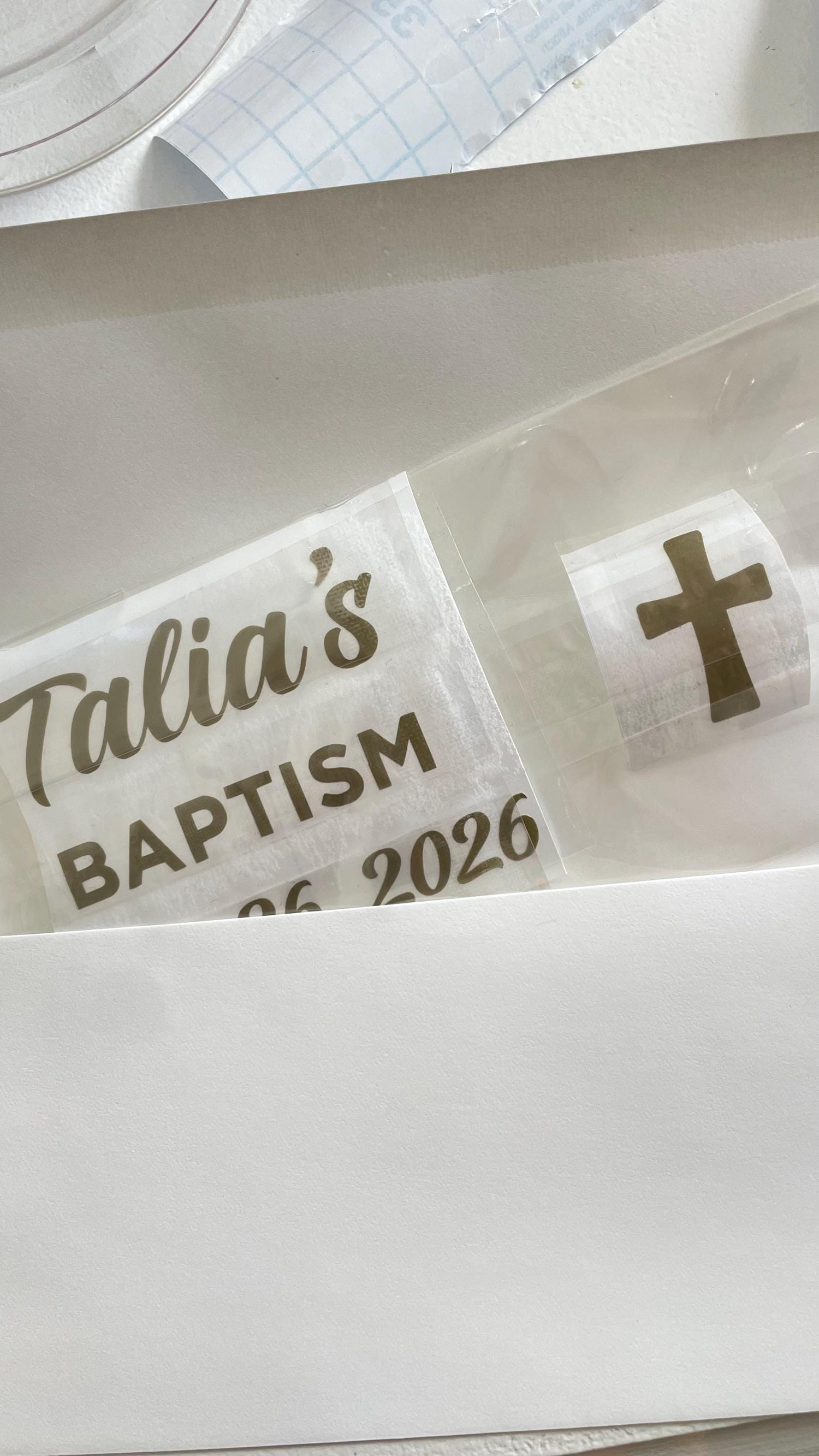 Personalized Bible Decal | Custom Vinyl Name Sticker for Baptism, Christening