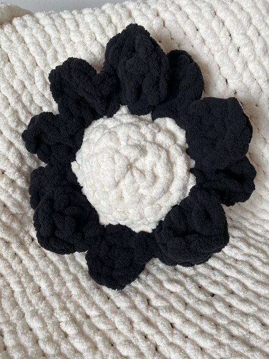 Flower Pillow - Black & White