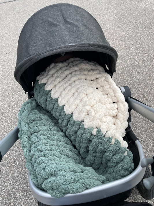 Healing Hand, Chunky Knit Stroller Baby Blankets