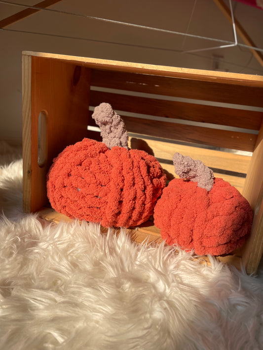 Pumpkin pillow plushie Set in Orange