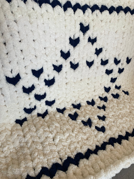 Healing Hand, Chunky Knit Baby Blankets - Israeli Flag 🇮🇱 Magen David