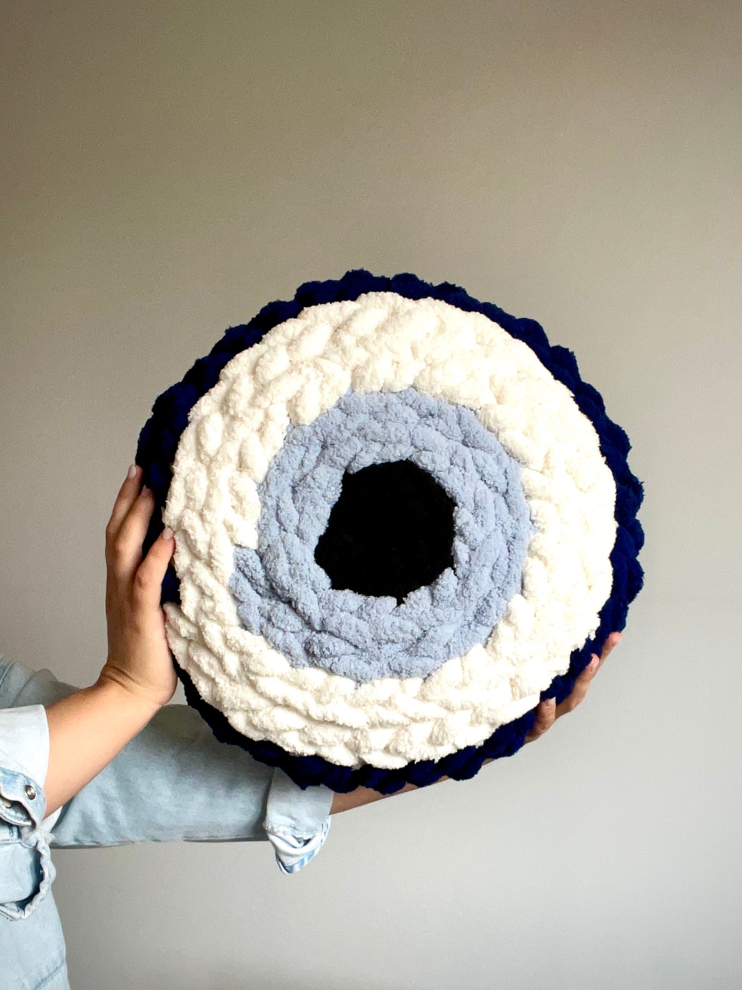 Evil Eye Protection 🧿 Crochet Pillow