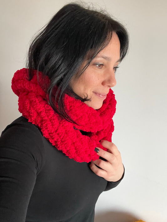 Infinity Rope Scarf - Red