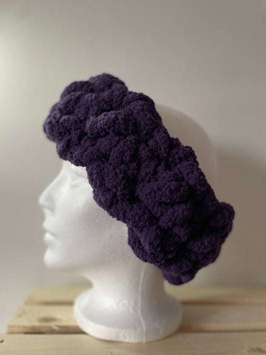 Happy Head Ear Warming Headband in Purple