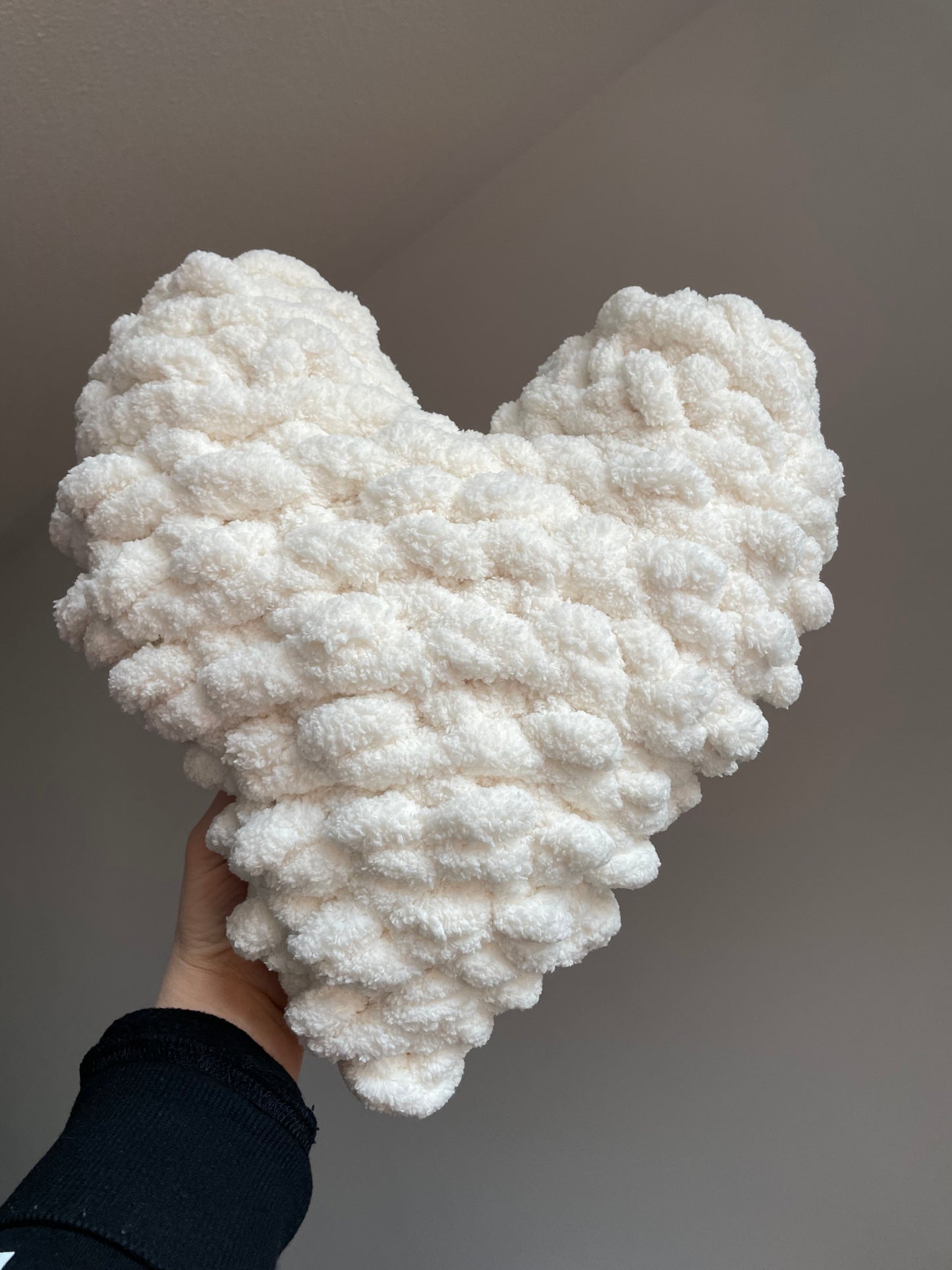 Heart Pillow in White