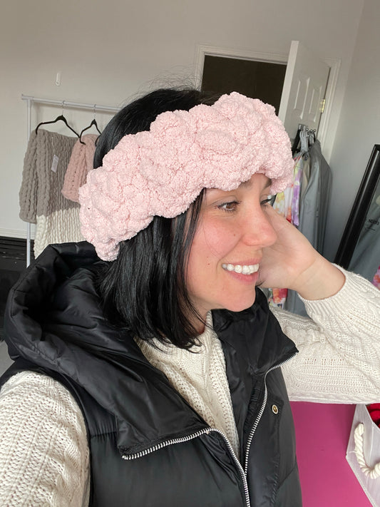 Happy Head Ear Warming Headband in Soft Pink