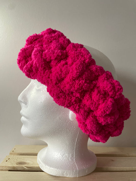 Happy Head Ear Warming Headband in Hot Pink