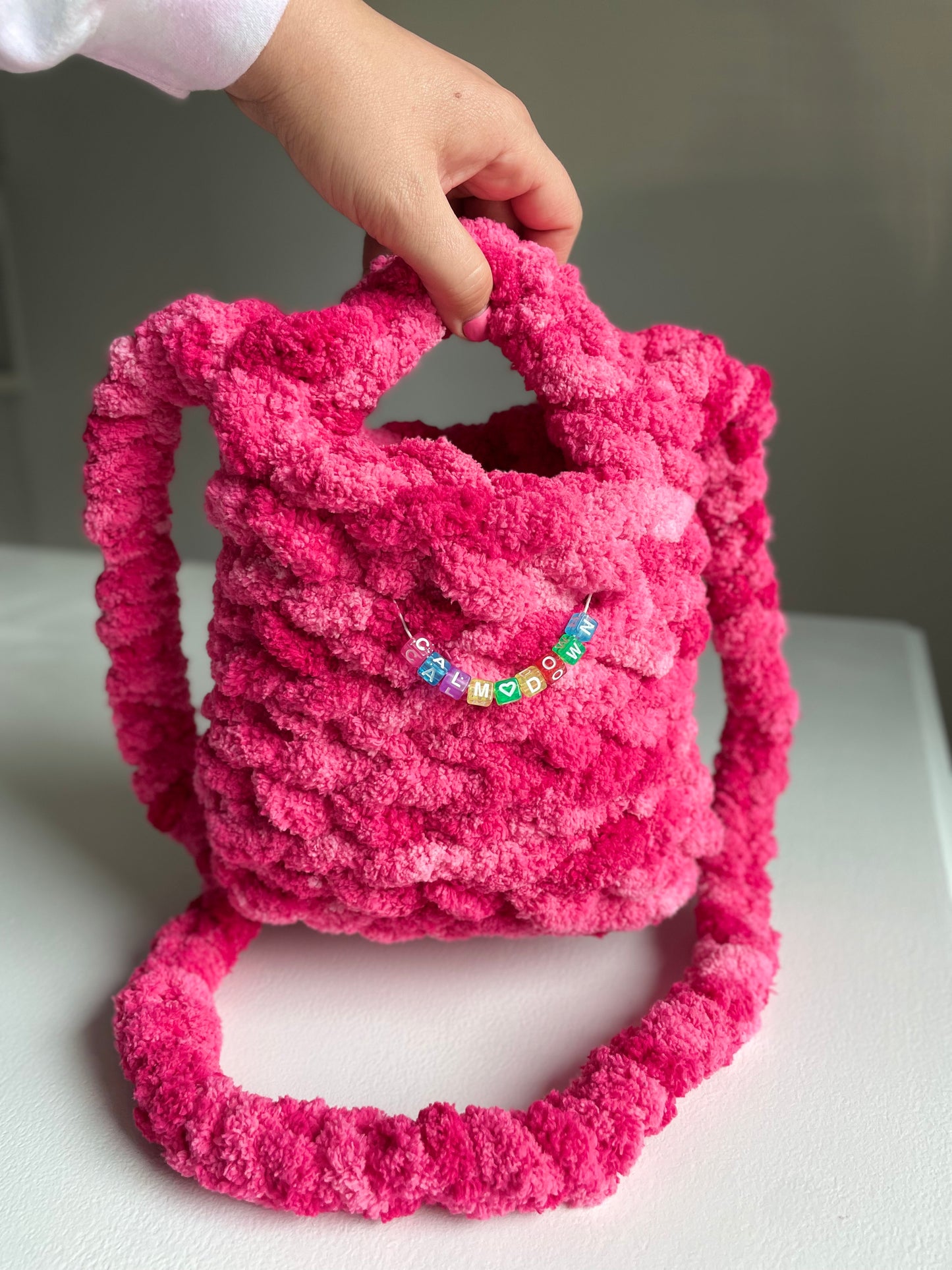 Chunky knit tote crossbody handbag | Friendship Purse | Calm Down