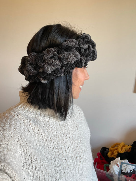 Happy Head Ear Warming Headband in Charcoal