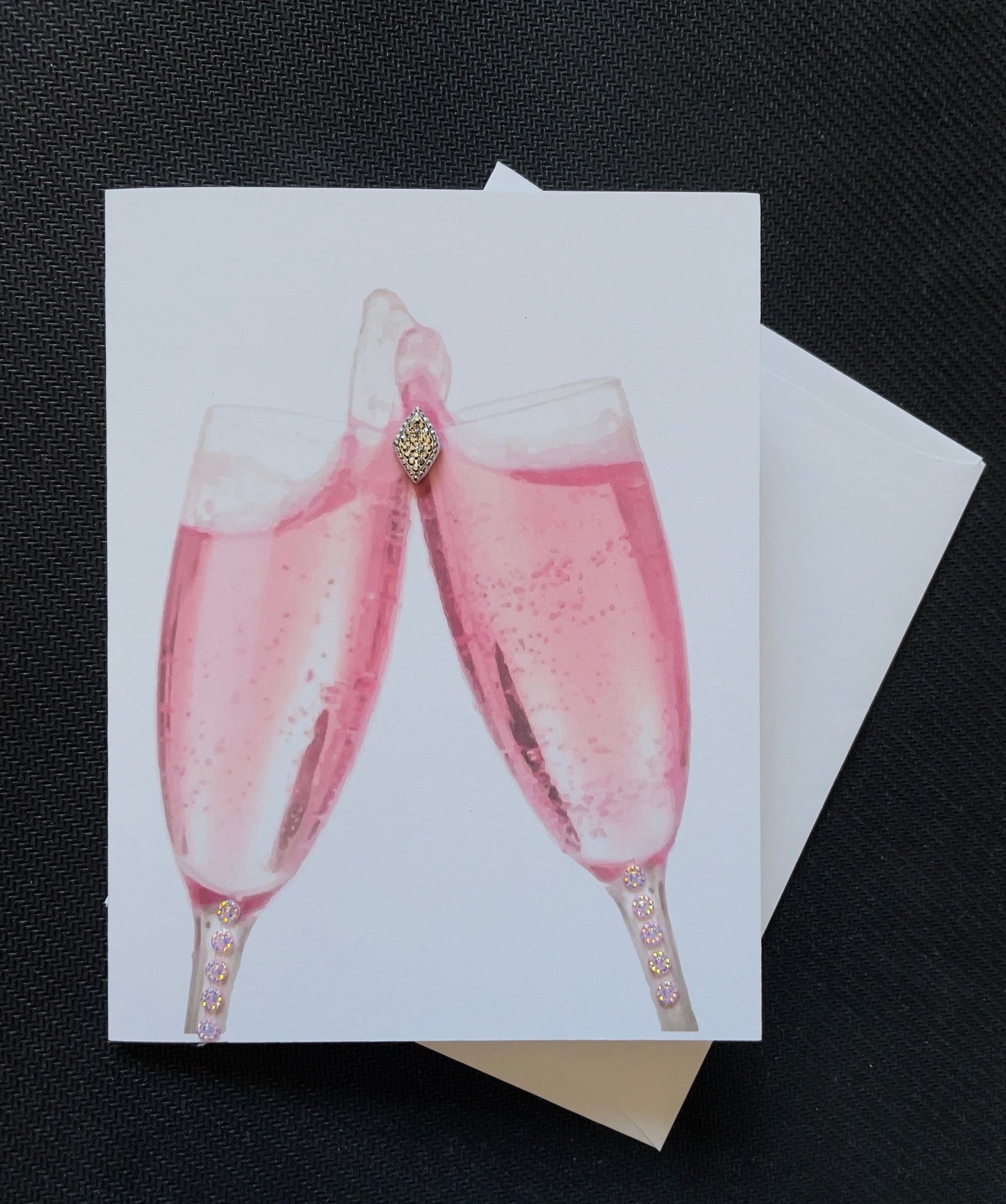 Rose Champagne Greeting Card