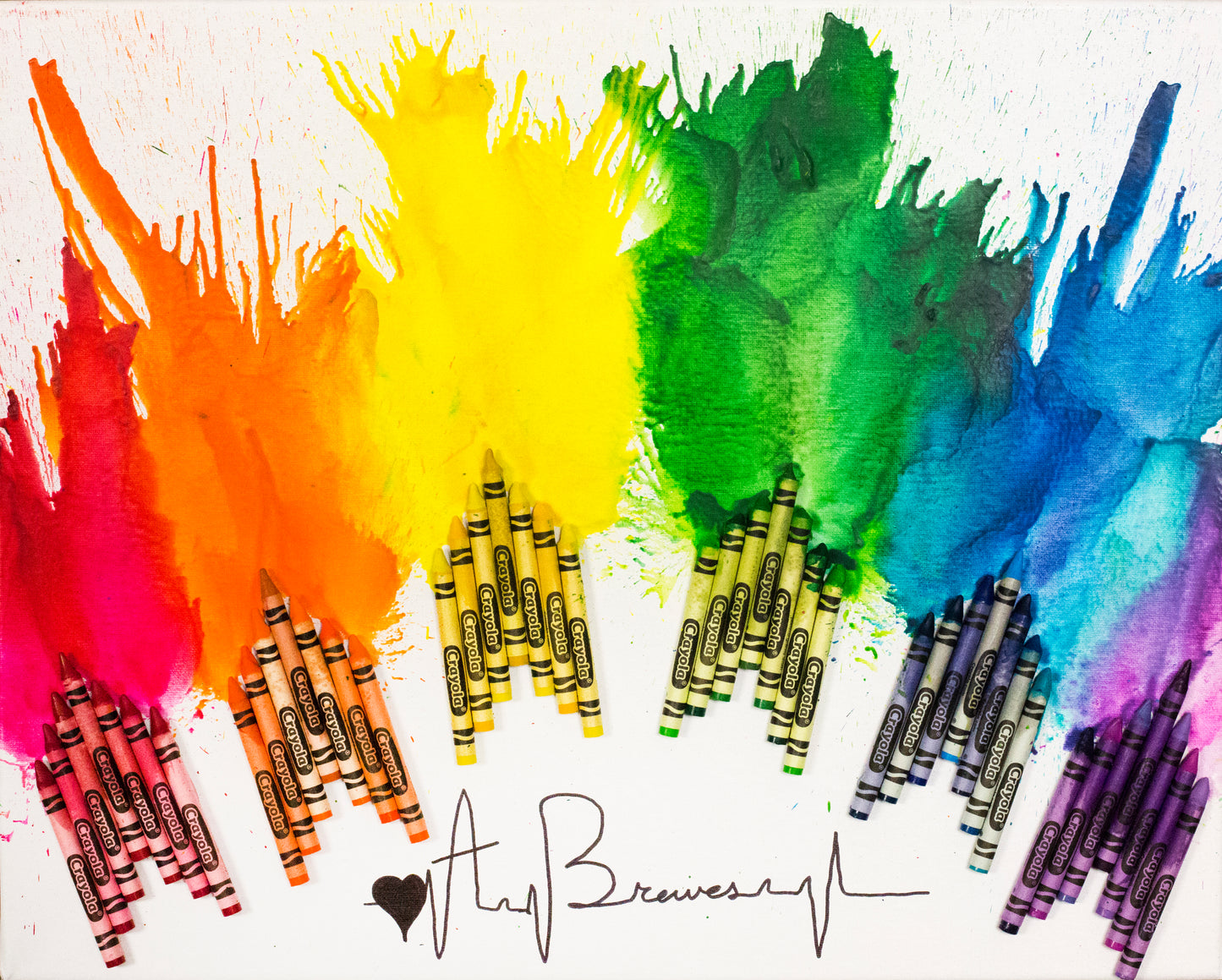 Rainbow Crayon Melt Print 8.5" x 11"