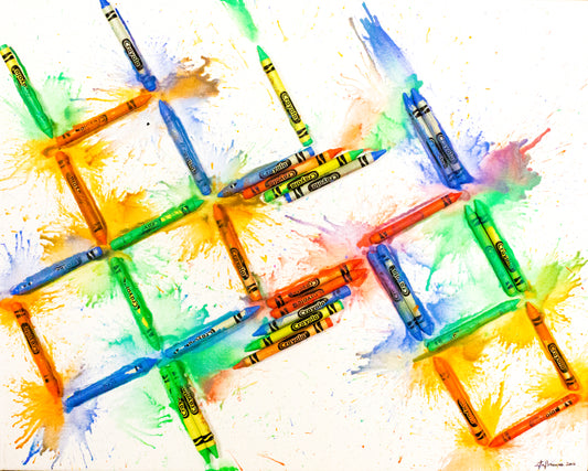 Abstract Crayon Melt Print 8.5" x 11"
