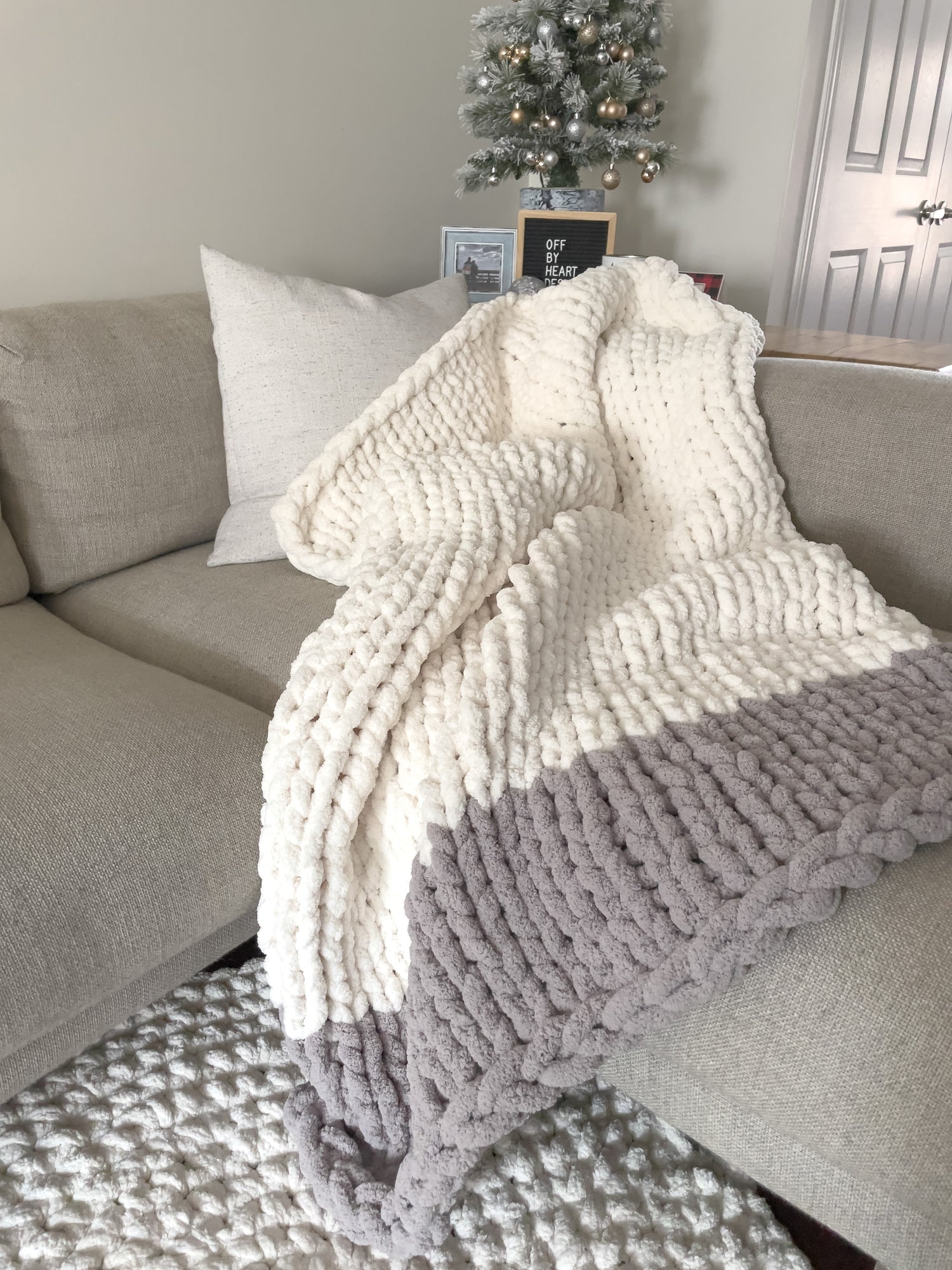 Chunky Knit Blanket, Chunky Blanket, Knitted Blanket, Wool Blanket