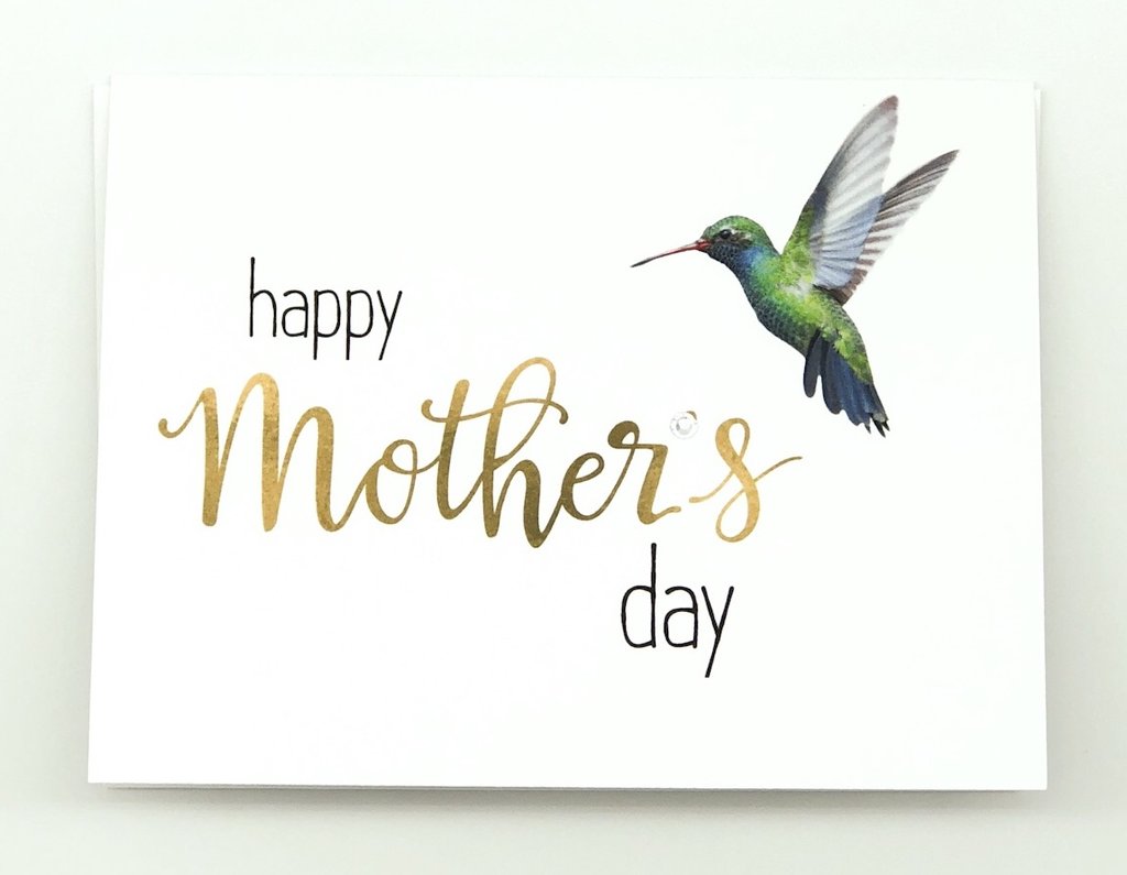 HAPPY MOTHER'S DAY HUMMINGBIRD GREETING CARD