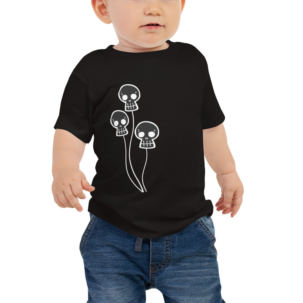 Skull Balloon (white outline) Baby Jersey Short Sleeve Tee