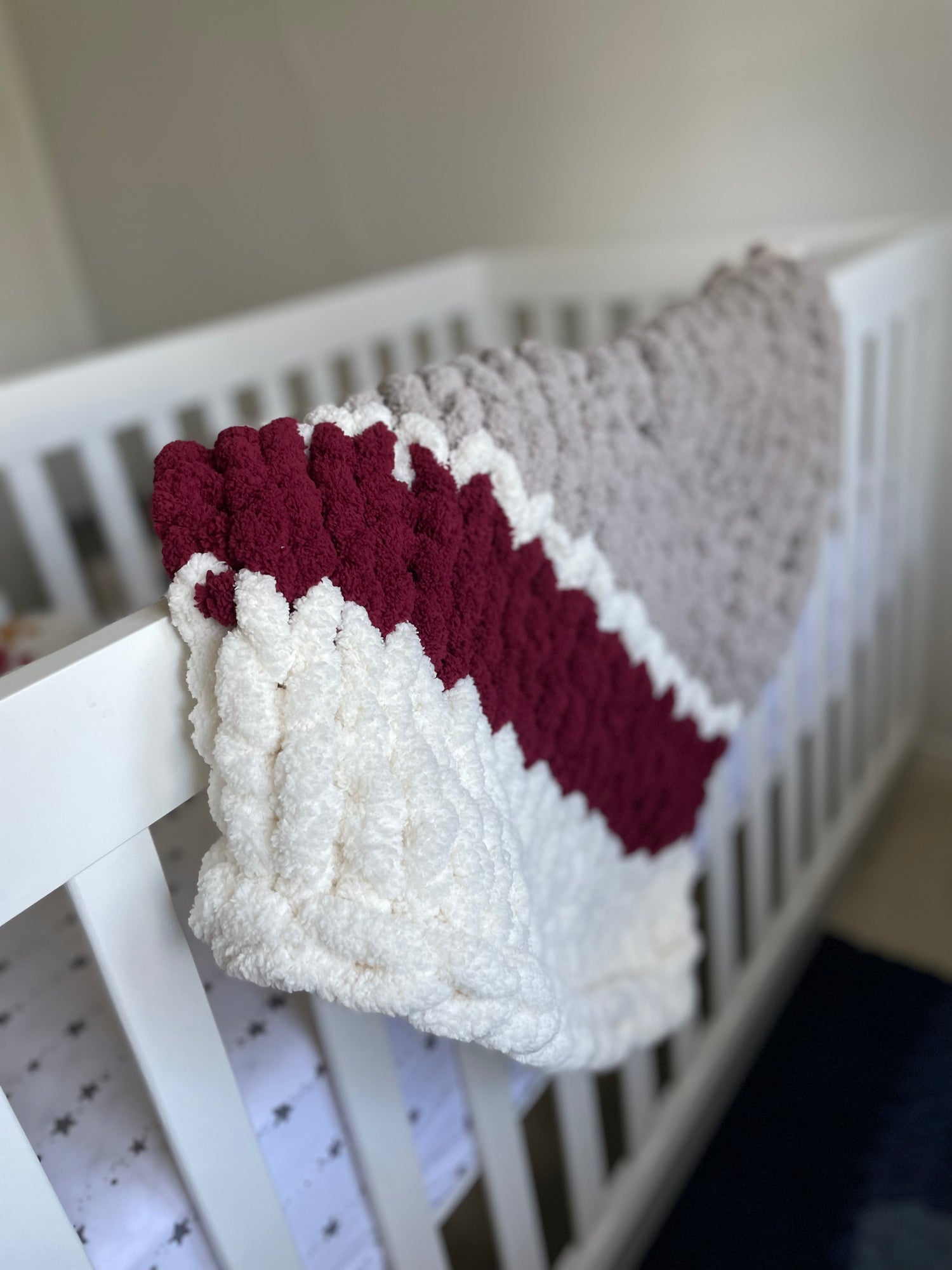 Healing Hand Chunky Knit Baby Blankets Sock Monkey