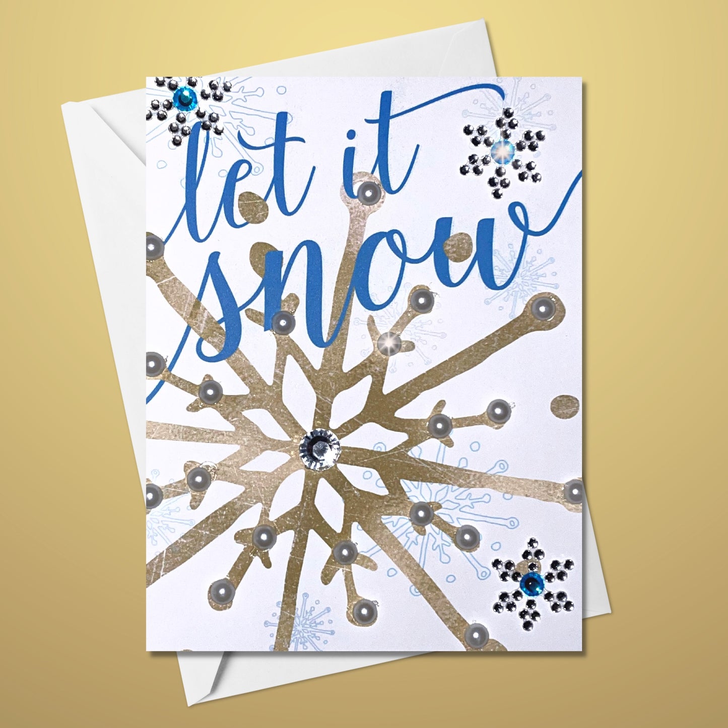 Let It Snow - Christmas Holiday Greeting Card - Blank Inside