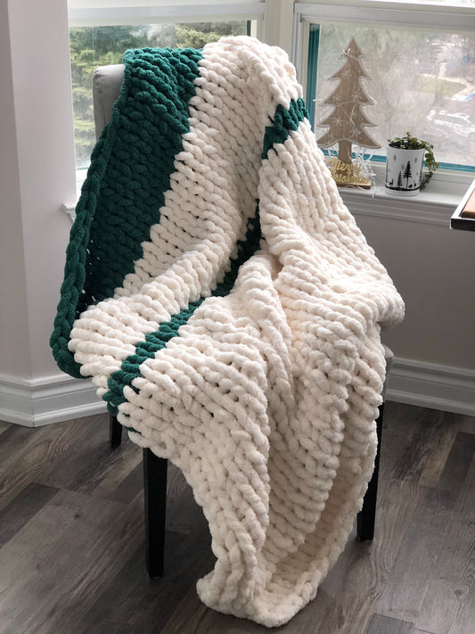 Healing Hand, Chunky Knit Emerald Accent