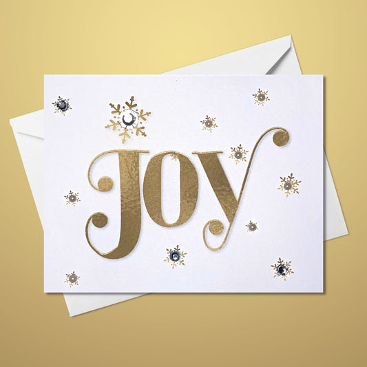 Joy Greeting Card Gold
