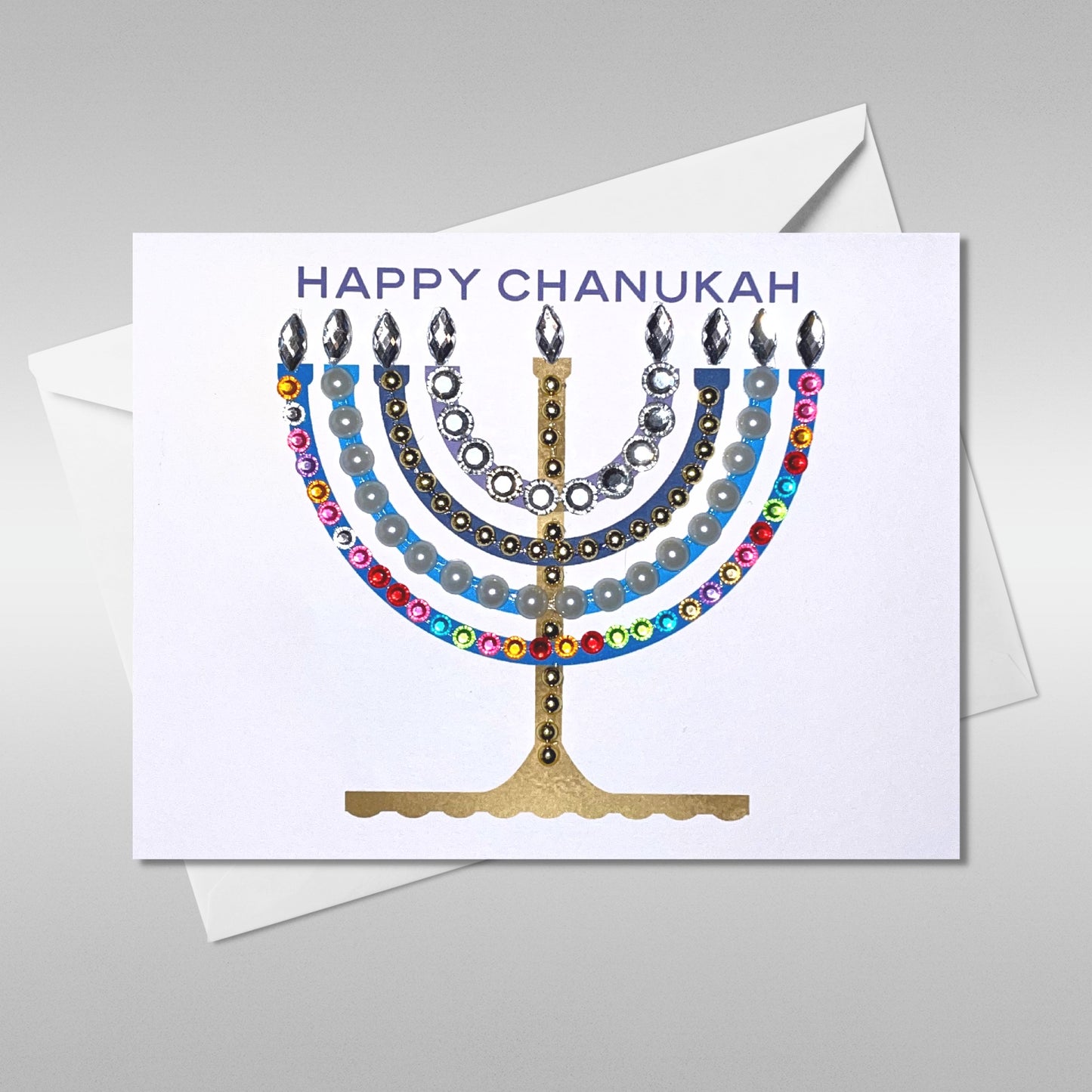 Happy Chanukah Greeting Card - Menorah