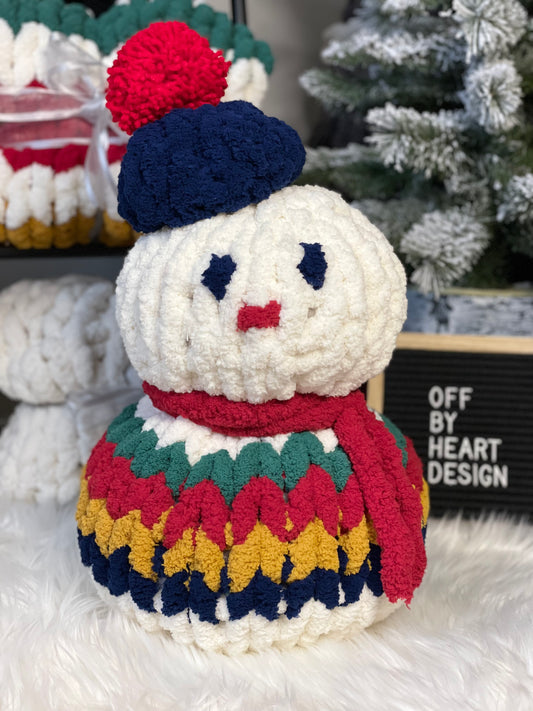 Hand Knit Snowman - Explorer