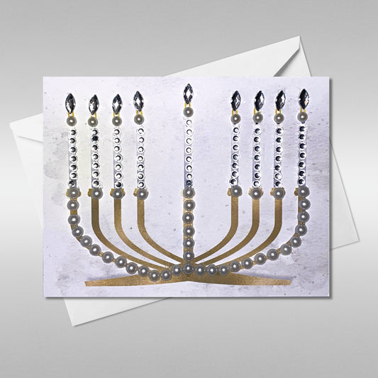 Chanukah Greeting Card - Menorah