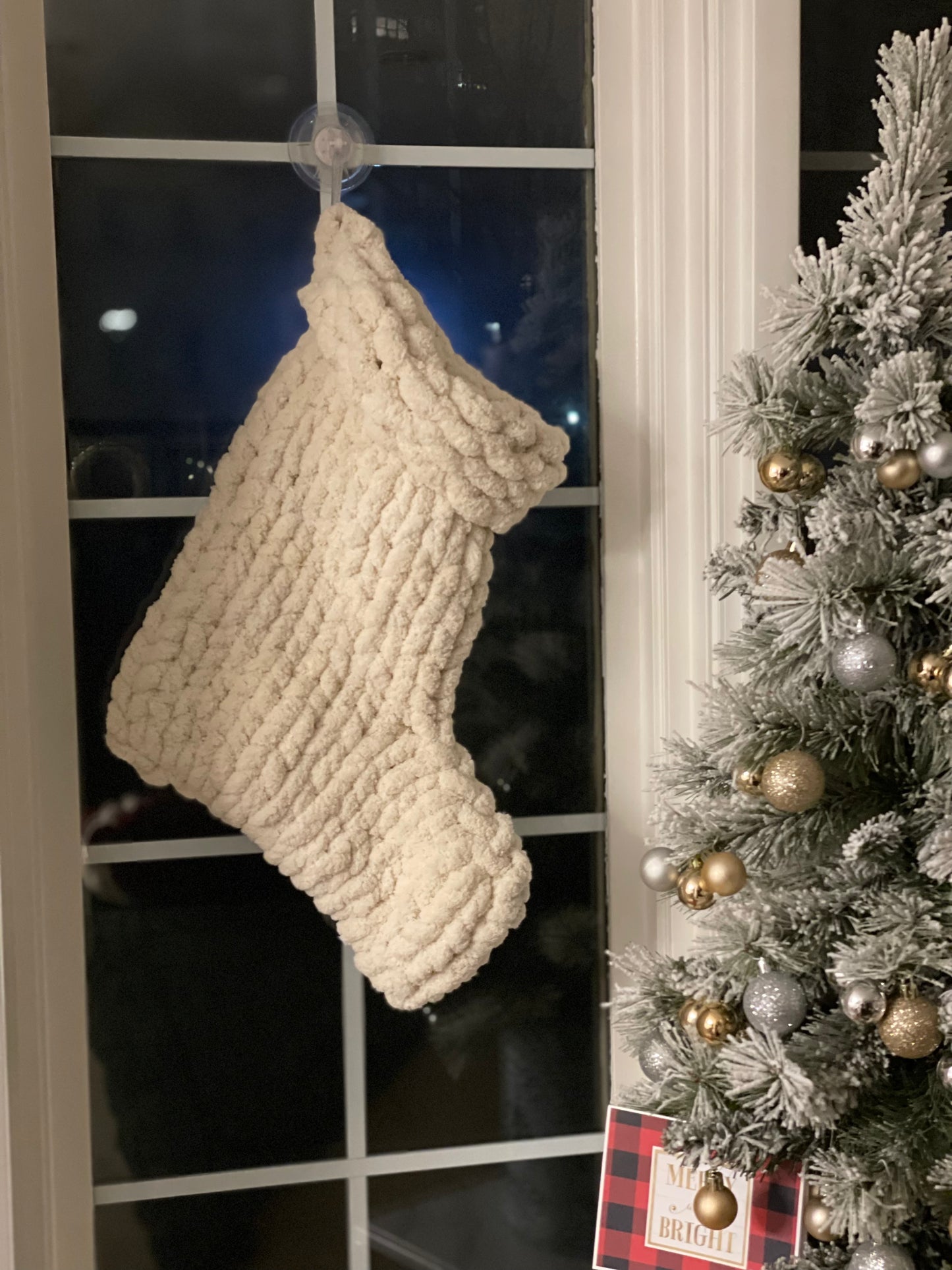 Christmas Stocking - Oatmeal 17”