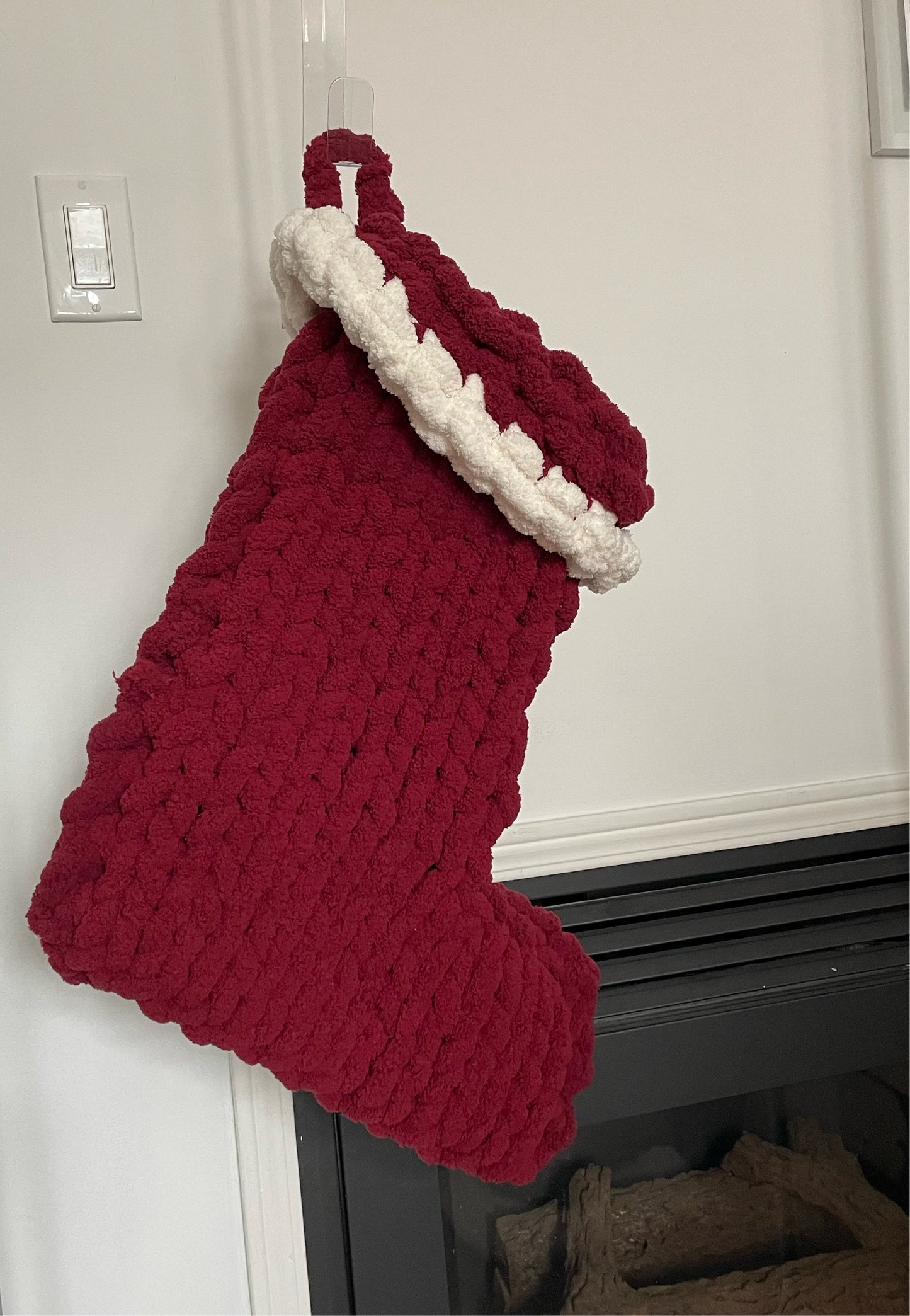 Christmas Stocking - Burgundy 19”